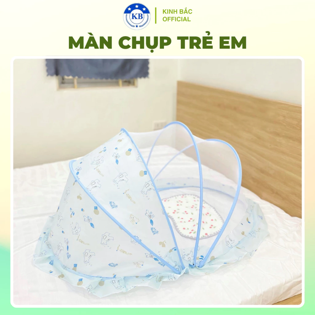 Màn chụp tự bung cho bé thông minh Kinh Bắc, gấp gọn, mùng ngủ chống muỗi cho bé xếp gọn - mới 2025